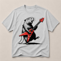 Rock On Capybara Shredding Electric Guitar