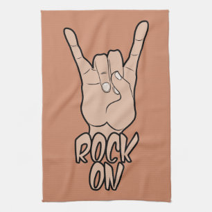 ROCK ON custom colour hand towels