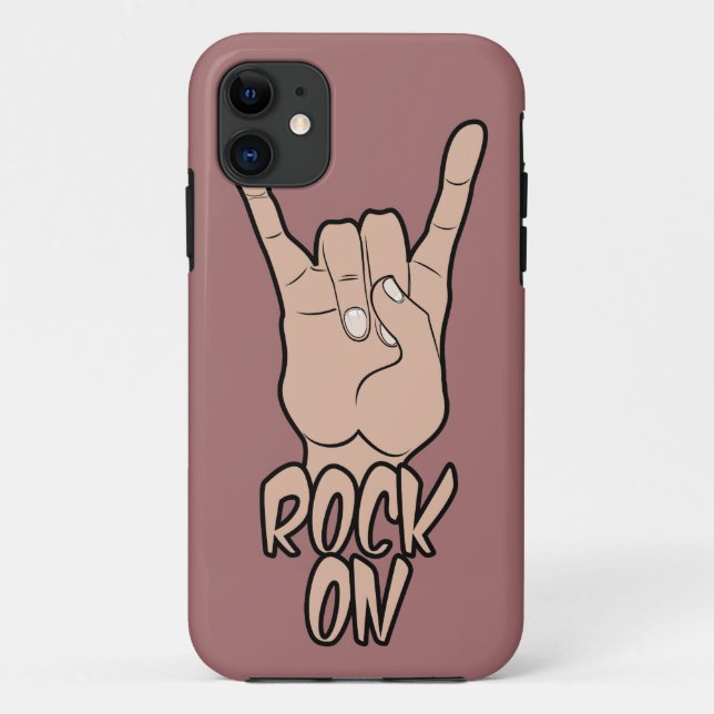 ROCK ON custom colour iPhone case (Back)