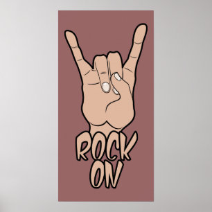 ROCK ON custom colour poster