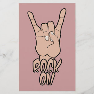 ROCK ON custom colour & text flyers