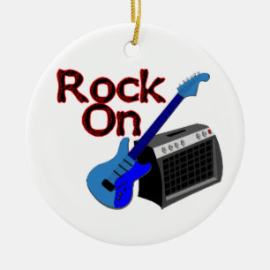 Rock On Guitar & Amp Ceramic Tree Decoration