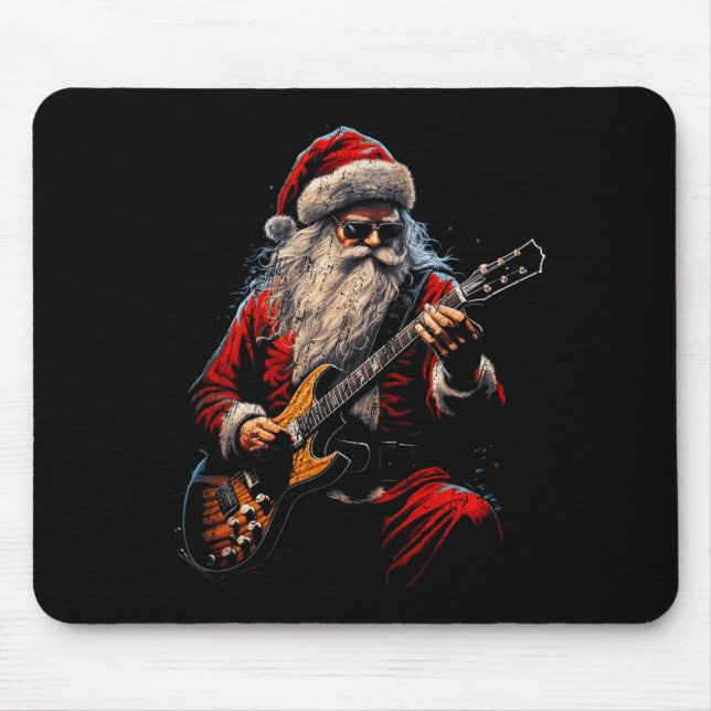 Rock On Guitar Neck - Rock &amp; Roll Halloween Sk Mouse Pad (Front)