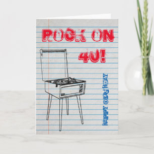 Rock on! Happy 40th Birthday card