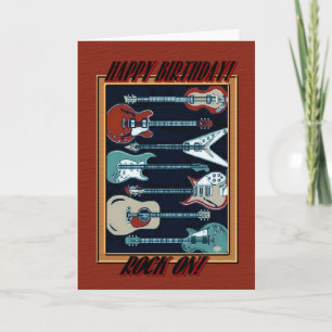 Rock On Happy Birthday Guitars Card