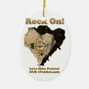 ROCK ON! Love Hike Protect Our Public Lands Ceramic Tree Decoration