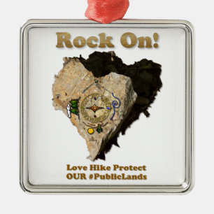 ROCK ON! Love Hike Protect Our Public Lands Metal Tree Decoration