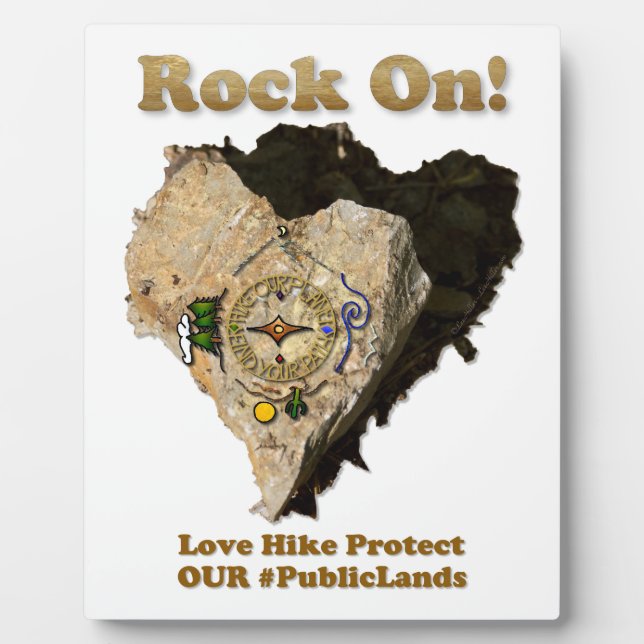 ROCK ON! Love Hike Protect Our Public Lands Plaque (Front)
