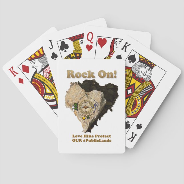 ROCK ON! Love Hike Protect Our Public Lands Playing Cards (Back)