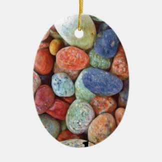 Rock On Multicolored Rocks Ceramic Tree Decoration