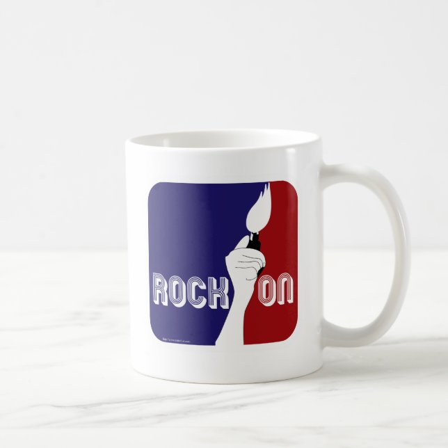 Rock On Music Sports Bold Fun Logo Design Coffee Mug (Right)