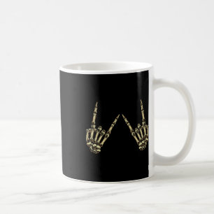 Rock On Rock And Roll Skeleton Hands - For Concert Coffee Mug