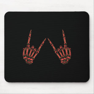 Rock On Rock And Roll Skeleton Hands - For Concert Mouse Pad
