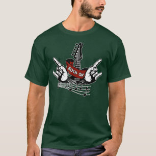 Rock On Rock Hands Guitar Rockstar Music T-Shirt