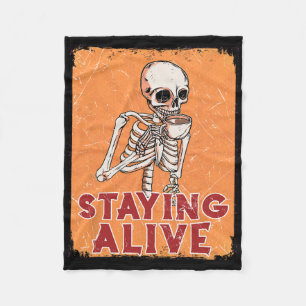 Rock On Rock Star Skeleton Hands - Concert Bynd Gr Fleece Blanket