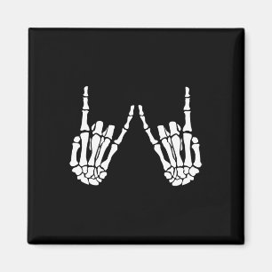 Rock On Rock Star Skeleton Hands Halloween Costume Magnet