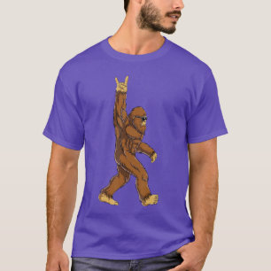 Rock On Sasquatch Rock and Roll Funny Men friend T-Shirt