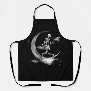 Rock On Skeleton Moon Rock And Roll Performance Ha Apron