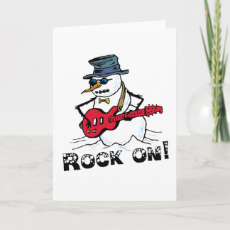 Rock On Snowman Cards