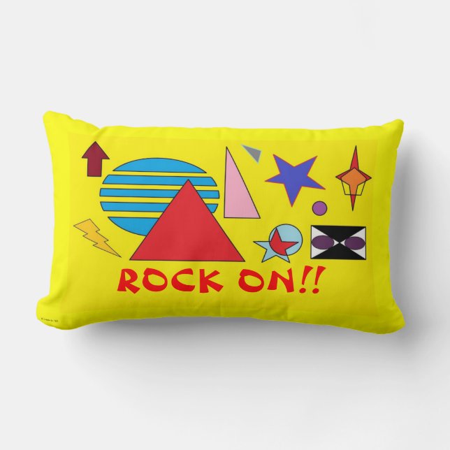 "Rock On!!" Throw Pillow (Front)