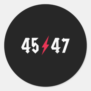 Rock On Trump 45 47 President Trump Rocks Classic Round Sticker