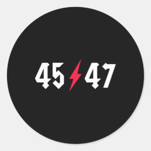 Rock On Trump 45 47 President Trump Rocks Classic Round Sticker