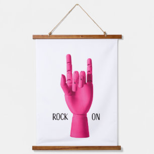 Rock On. Wood Topped Wall Tapestry