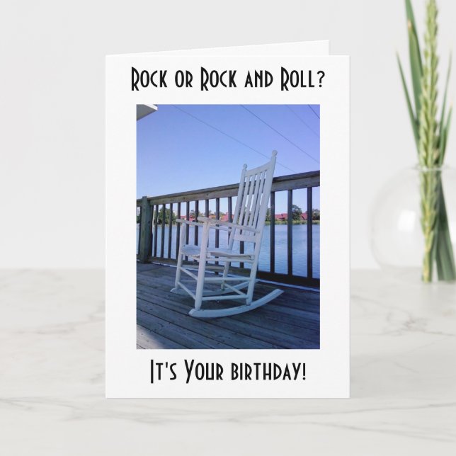 ROCK OR ROCK AND ROLL ON YOUR BIRTHDAY CARD (Front)