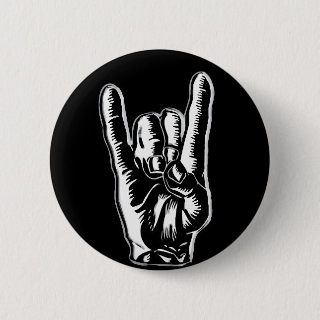 Rock Out! 6 Cm Round Badge (Front)