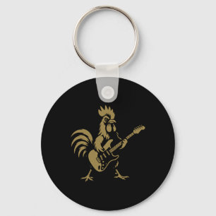 Rock Out Rooster Chicken Cool Nd Music Lovers Key Ring