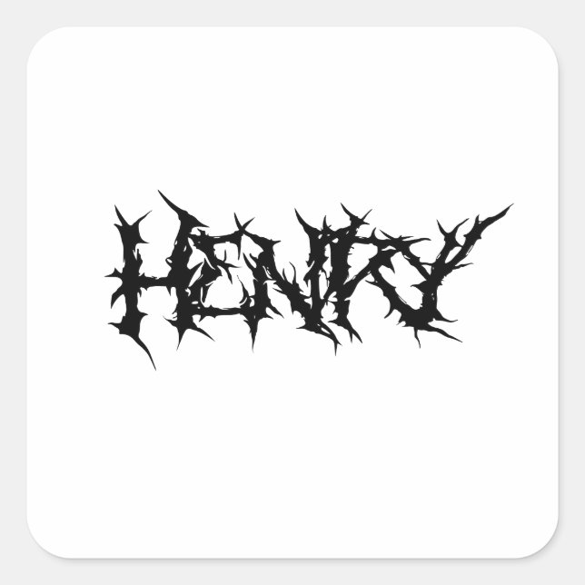 Rock Out with Henry' name "metalbandfront" Square Sticker (Front)