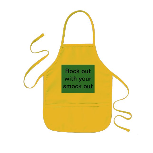 Rock out with your smock out kids apron (Front)