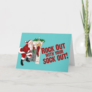 Rock Out WIth Your Sock Out! Holiday Card