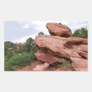 Rock Outcrop at Garden of the Gods Rectangular Sticker
