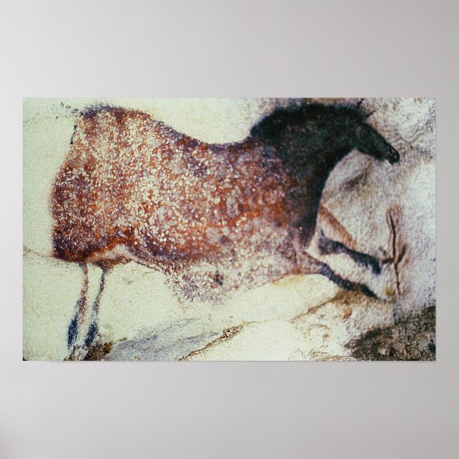 Rock painting of a galloping horse, c.17000 BC Poster (Front)