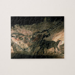 Rock painting of a horned animal, c.17000 BC (cave Jigsaw Puzzle