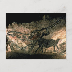 Rock painting of a horned animal, c.17000 BC (cave Postcard