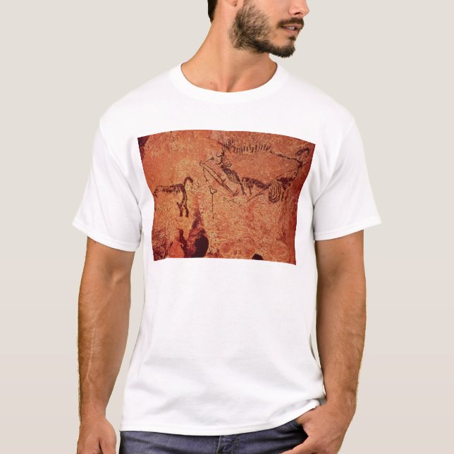 Rock painting of a hunting scene, c.17000 BC T-Shirt (Front)