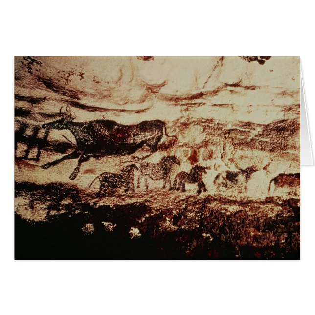 Rock painting of a leaping cow (Front Horizontal)
