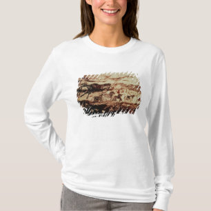 Rock painting of a leaping cow T-Shirt