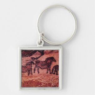 Rock painting of tarpans , c.17000 BC Key Ring