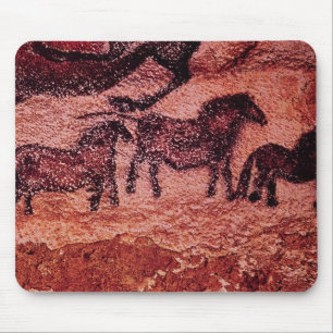 Rock painting of tarpans , c.17000 BC Mouse Pad