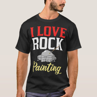 Rock Painting Stone Artist Painter Ideas Premium _ T-Shirt