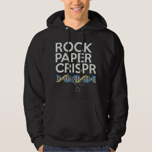 Rock Paper Crispr Funny Scientist Biologist Quote Hoodie