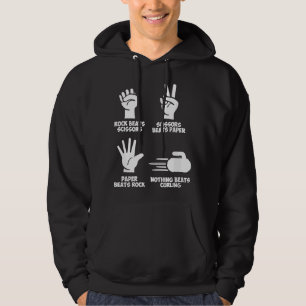 Rock Paper Nothing Beats Curling Hoodie