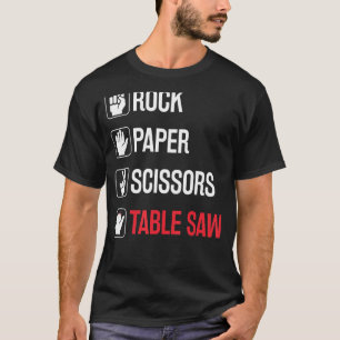 Rock Paper Scissor Table Saw Woodworker Funny Carp T-Shirt