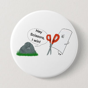 Rock, Paper, Scissors 7.5 Cm Round Badge