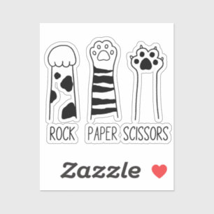 Rock Paper Scissors Adorable Cat Paws Funny
