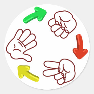 Rock-paper-scissors basic game sticker