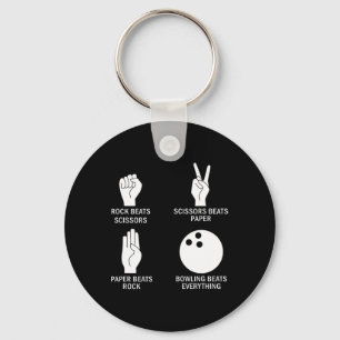 Rock Paper Scissors Bowling Beats Everything Bowle Key Ring